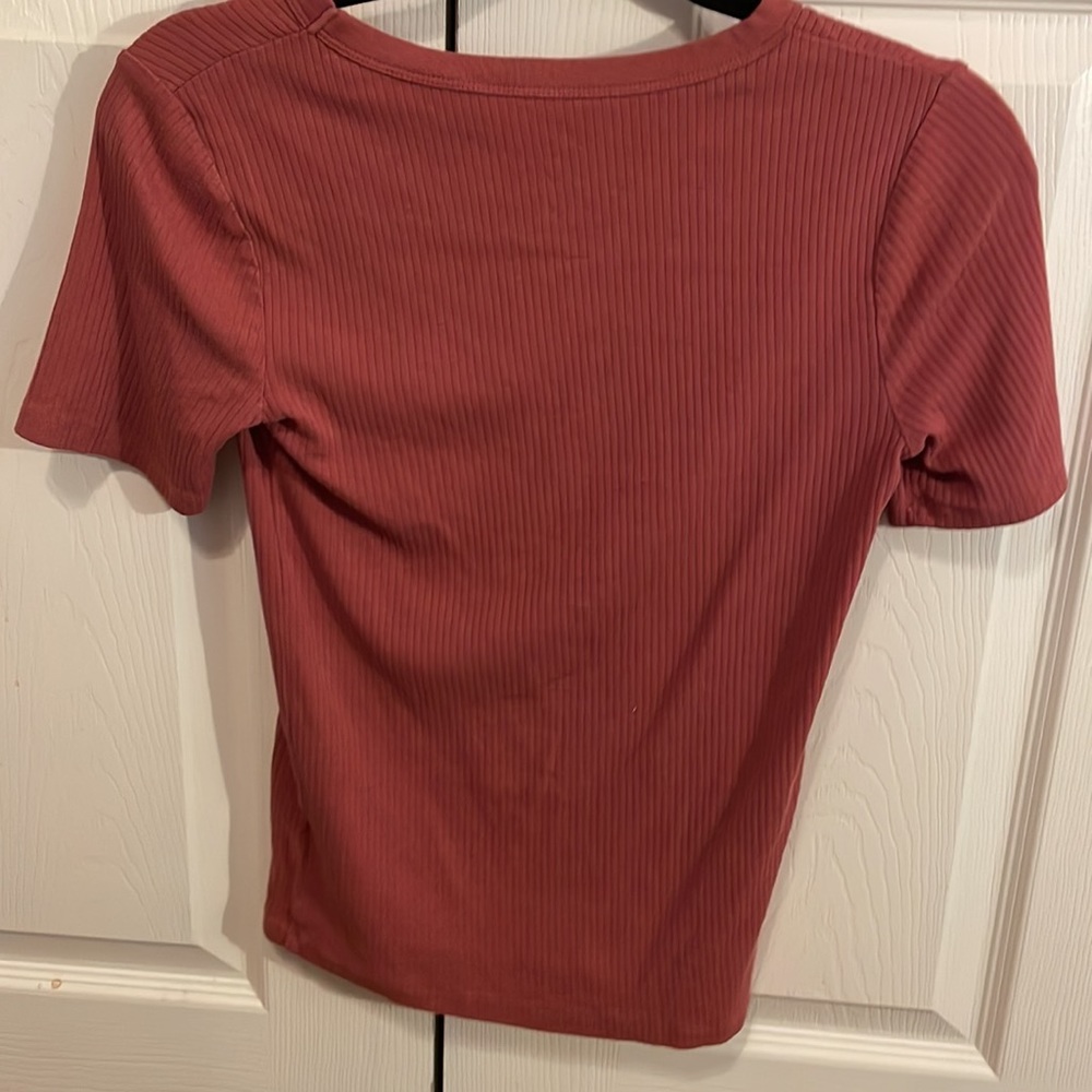 Womens Fitted Ribbed Top - Picture 2 of 2